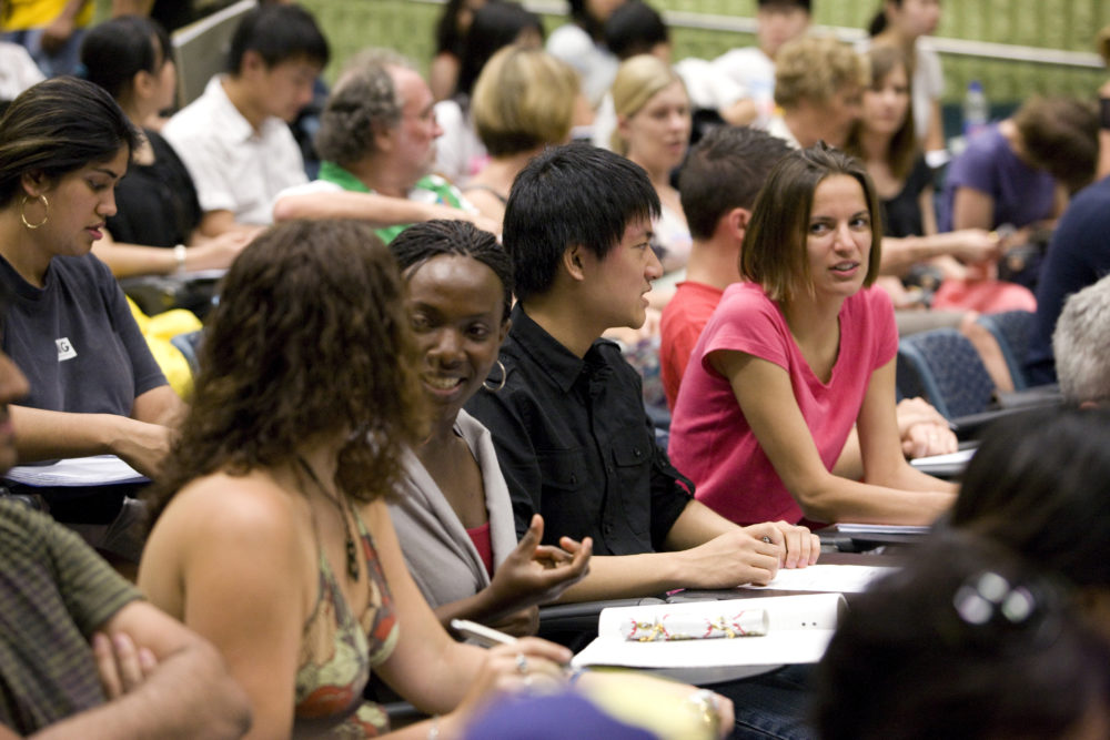 Students at Nathan. In Lecture Theatre